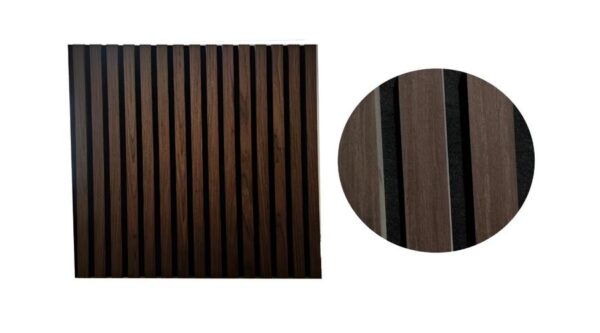 Akusztikus falpanel falra és mennyezetre 60x60 cm fekete Dió