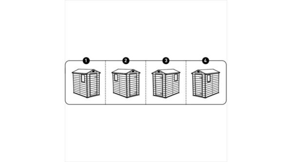 MANOR 6x5 DD műanyag kerti ház szürke-fehér - Image 3